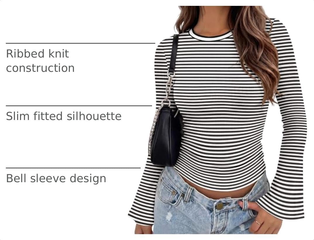 Women Tops Crewneck Ribbed Going Out Outifts