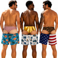 Mens Swim Trunks Personalized Hairy Butt Illusion Beach Shorts Prank Swimsuit for Men Summer Vacation