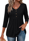 Women Dressy Tops Business Casual Cute Oversized Tunic | 3/4 length sleeves offer moderate coverage