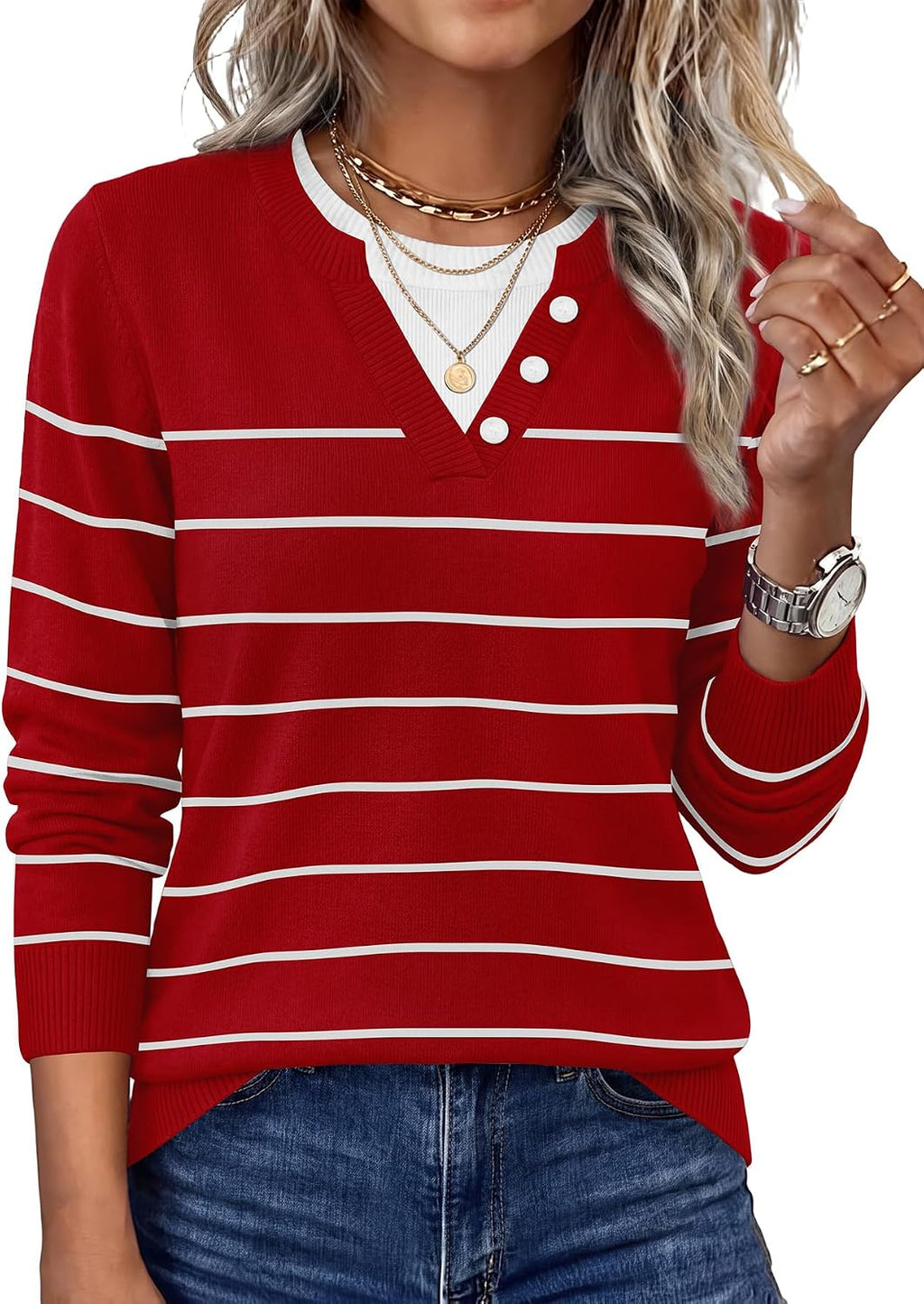 Women Lightweight Pullover Long Sleeve Tops