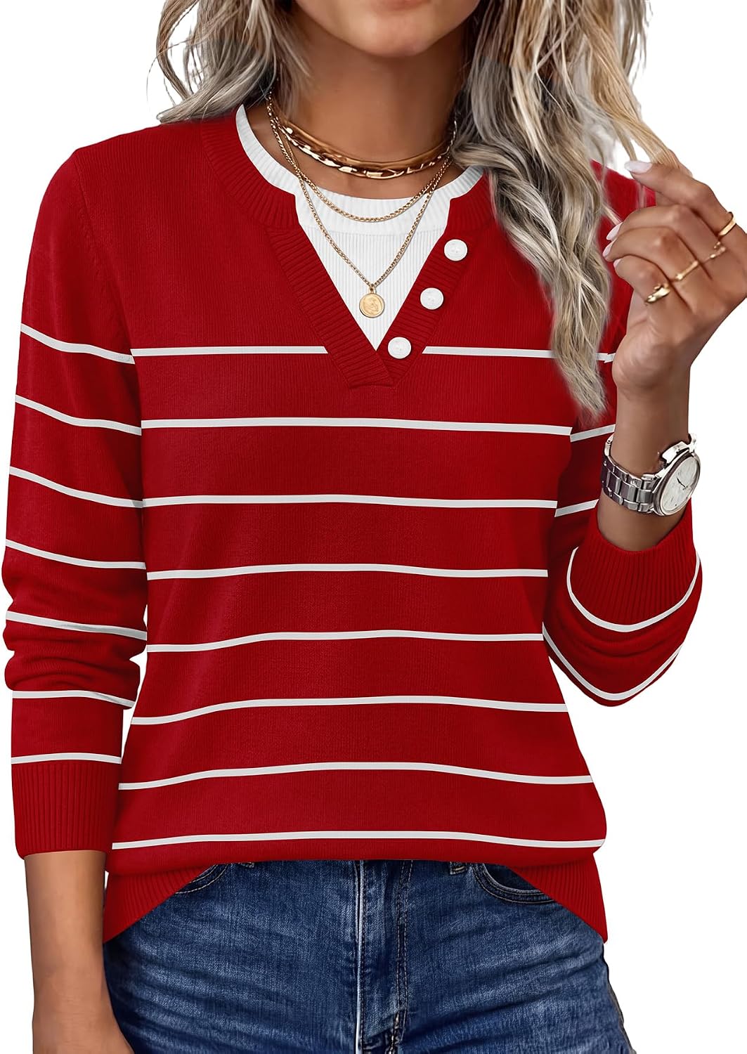 Women Lightweight Pullover Long Sleeve Tops
