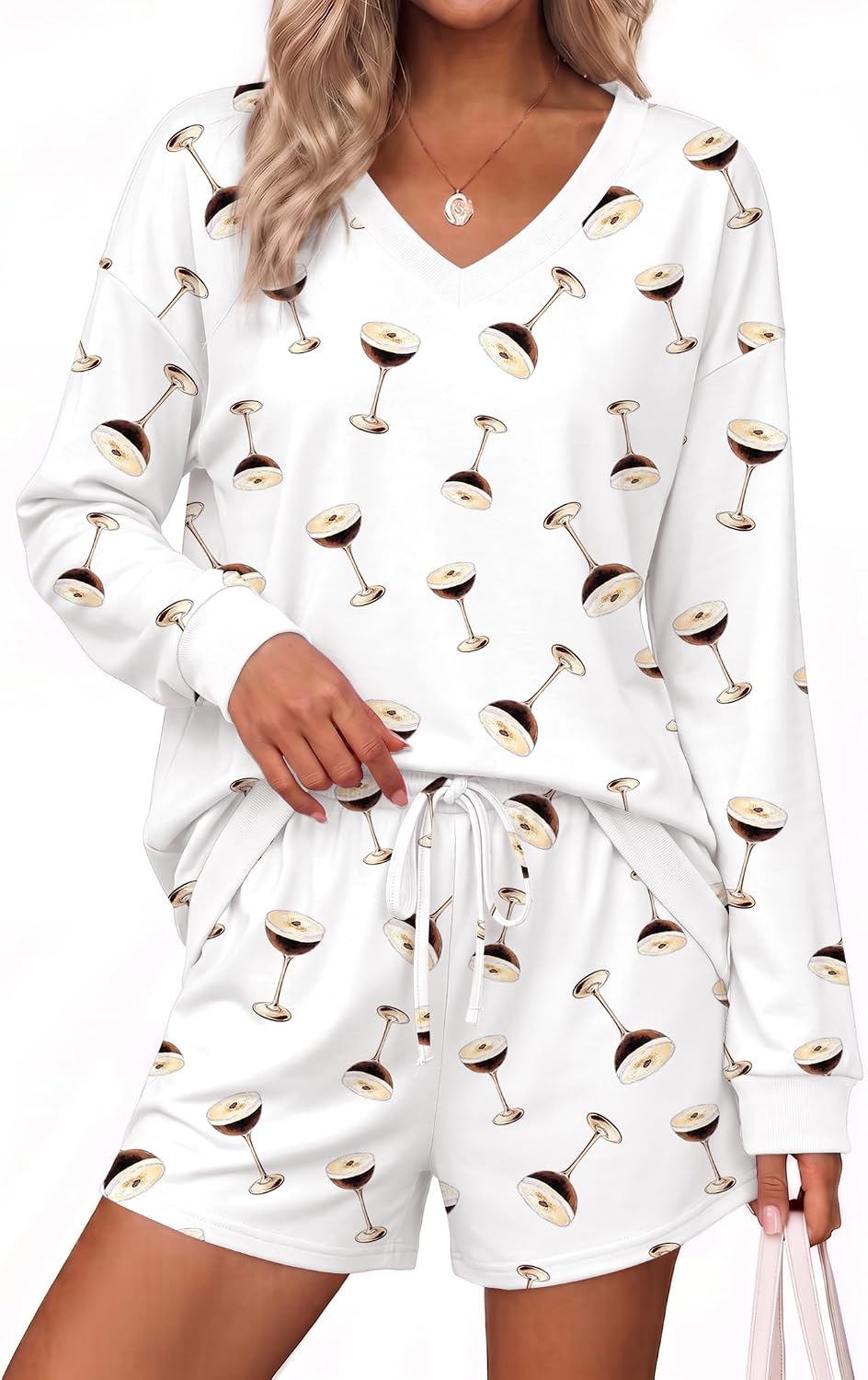 Womens Lounge Sets 2 Piece Long Sleeve Casual Striped Matching Set