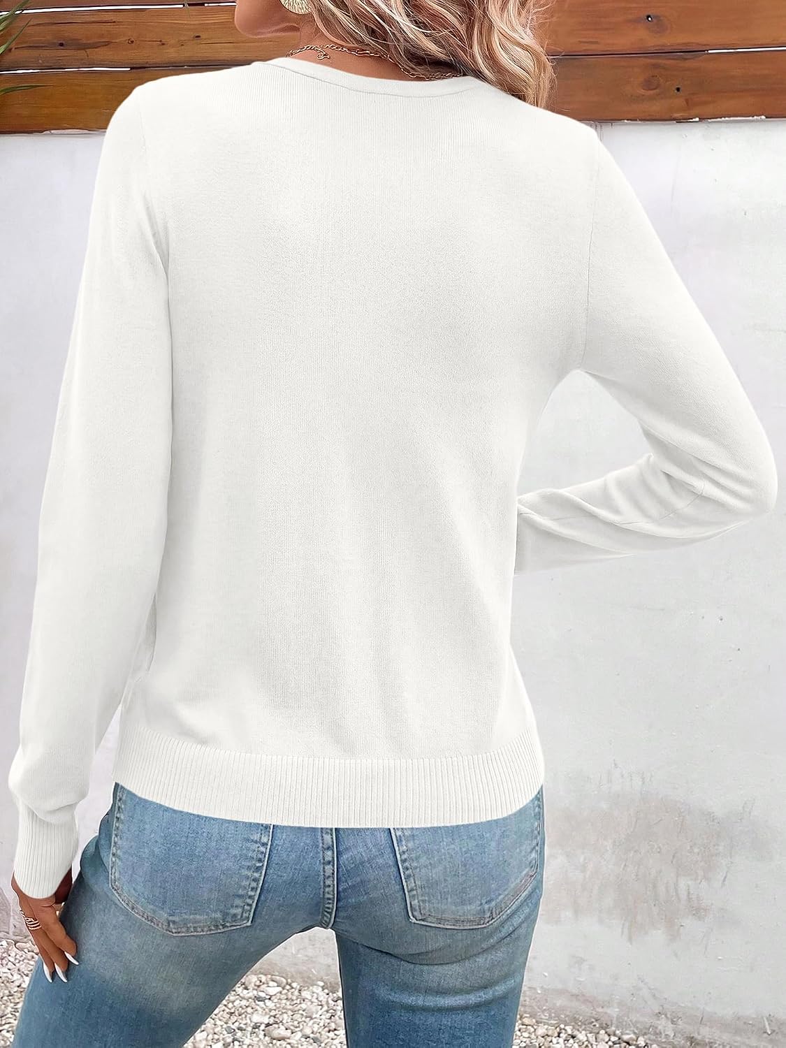 Womens Lightweight Long Sleeve Cardigan Button Up Sweaters
