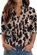 Women Business Casual Long Sleeve V Neck Dress Shirts