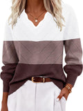 Womens Fall Sweater Cute Clothes Ribbed Knit Pullover Blouse Purple