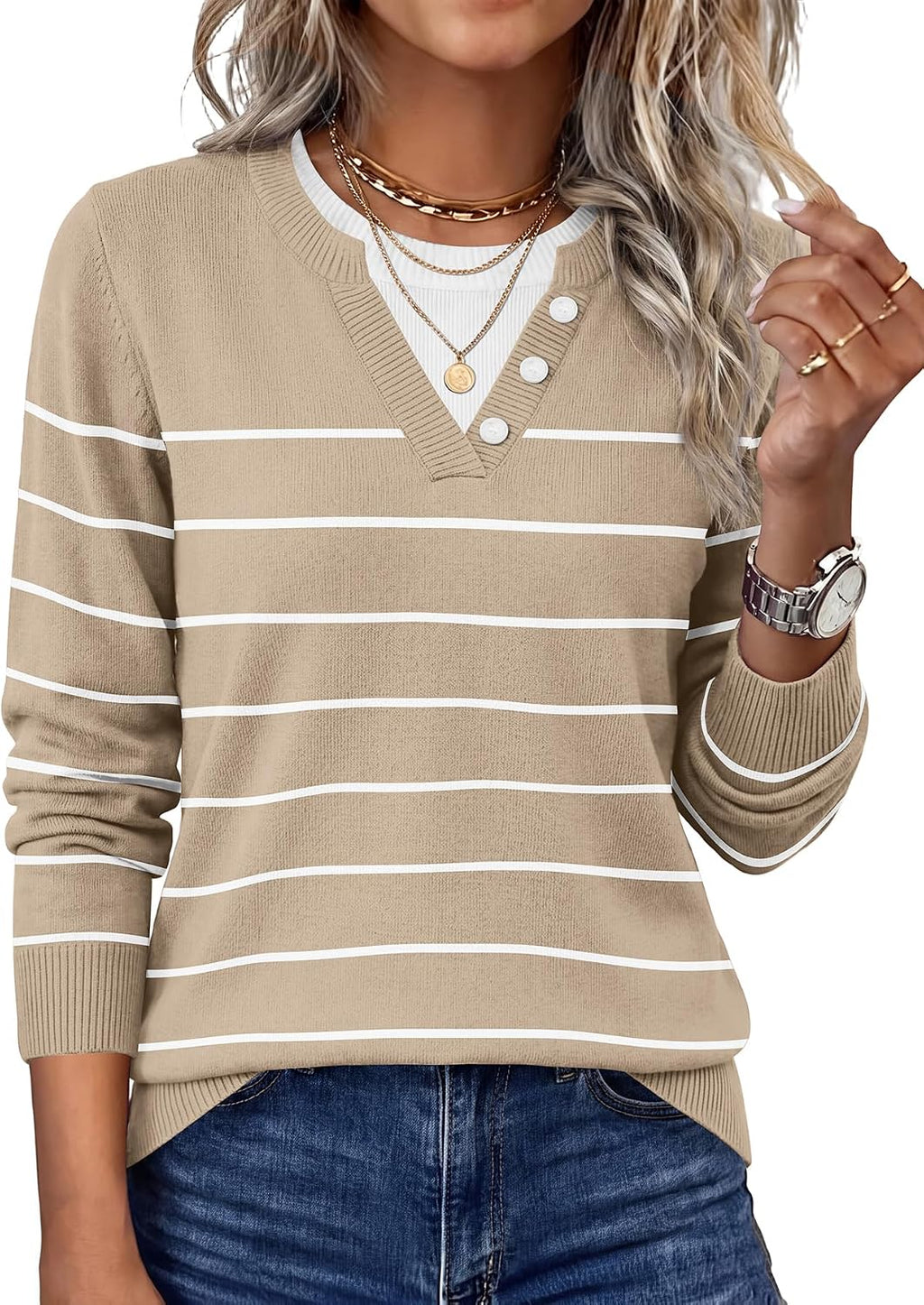 Women Lightweight Pullover Long Sleeve Tops