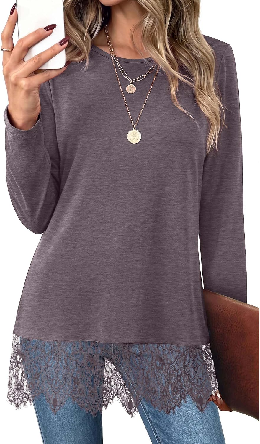 Long sleeve shirts. teacher outfits. womens tops dressy casual. lace tops for women