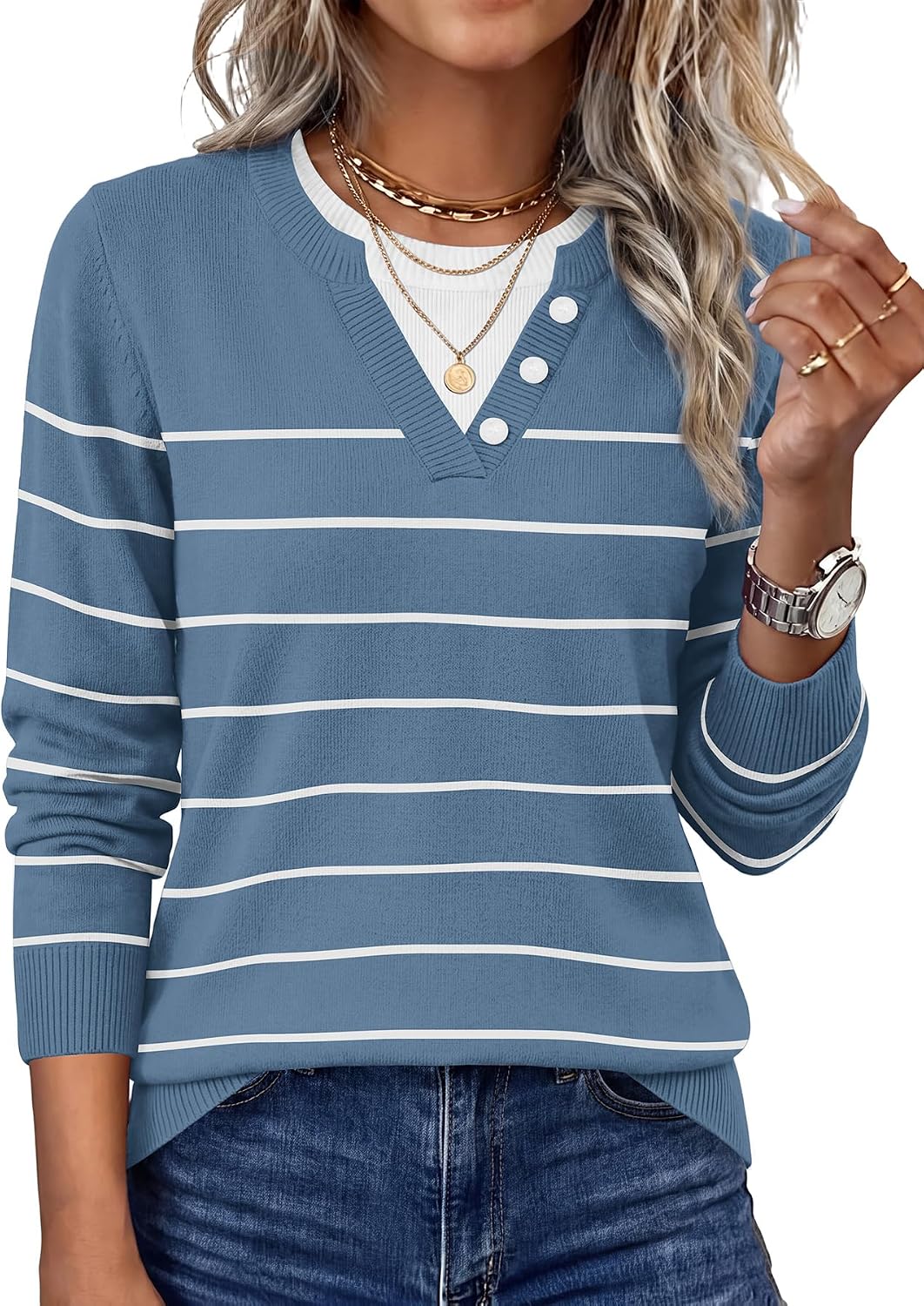 Women Lightweight Pullover Long Sleeve Tops