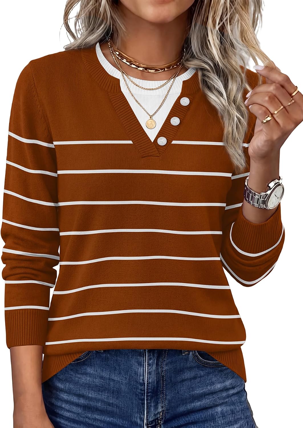 Women Lightweight Pullover Long Sleeve Tops