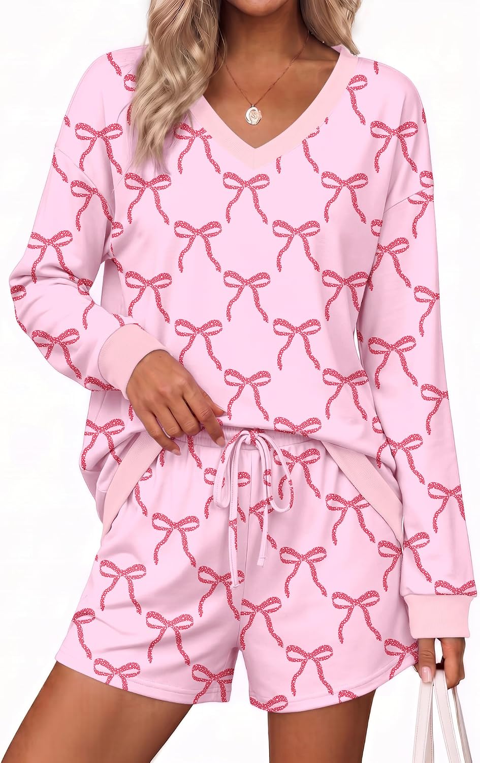 Womens Lounge Sets 2 Piece Long Sleeve Casual Striped Matching Set