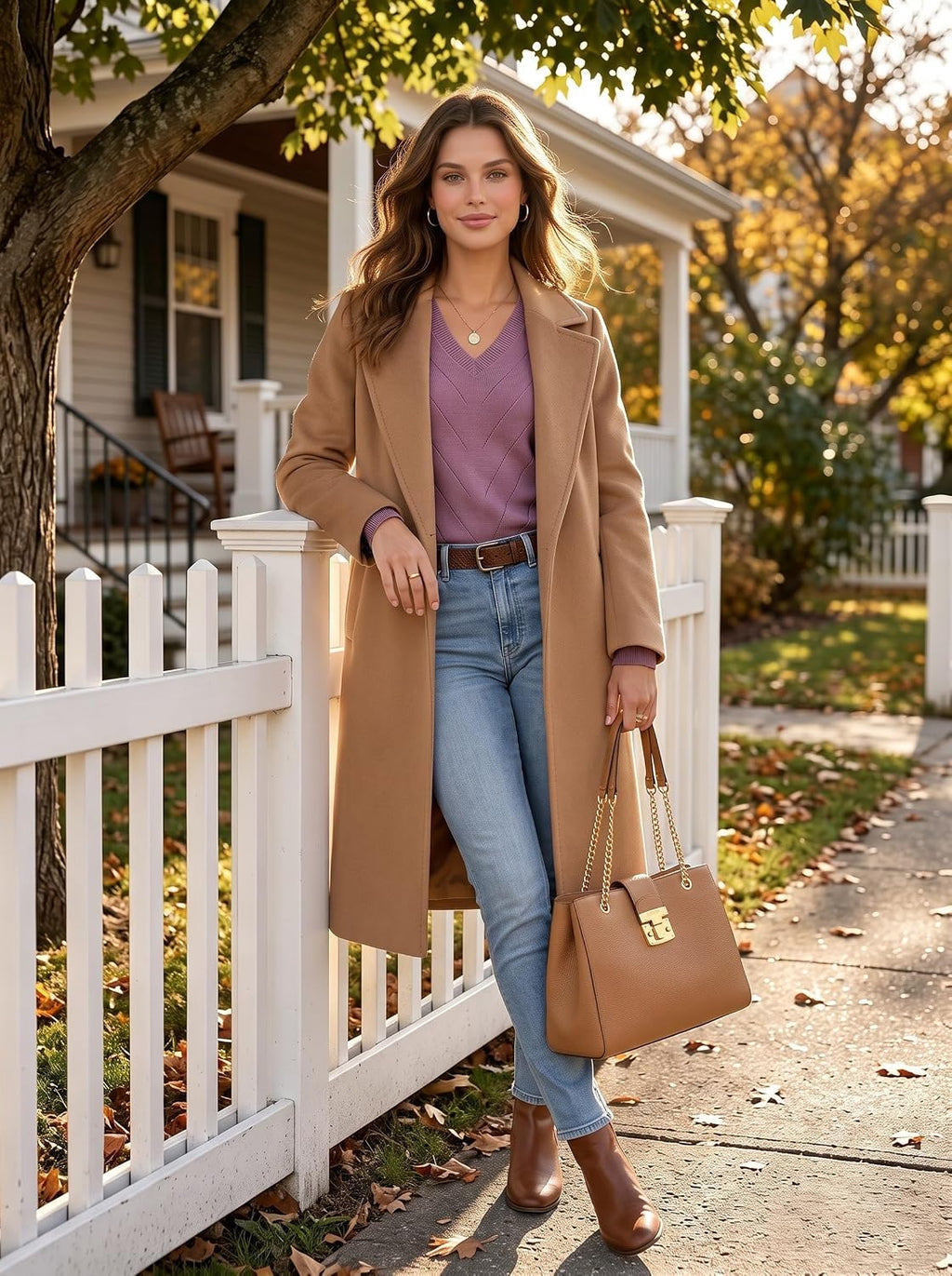 Women Dressy V-Neck Work Tops Long Sleeve Shirts